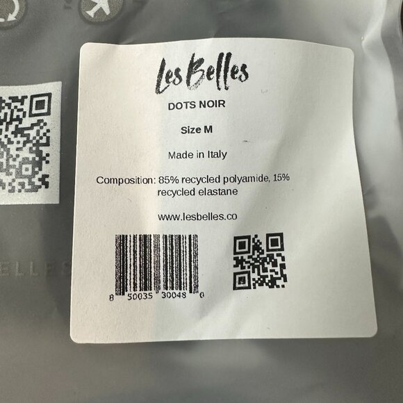 ✨ Les Belles Dot Noir Tights - Size M - Chic Italian Polka Dot Hosiery ✨ - Picture 3 of 3